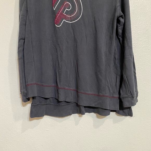 Peleton Gray Weekender Side Slit Pullover Sweater Sz XL - Picture 4 of 12
